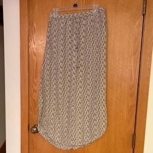 Eddie Bauer Beige Patterned Maxi Skirt